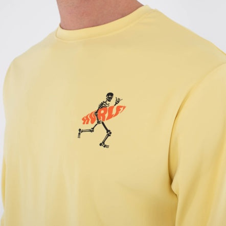 Lycra HURLEY - RASH REGULAR FLAMENGUE LS NECTARINE