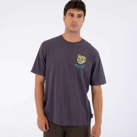 Tricou HURLEY - ETAM TIGER SS TEE DARK STONE GREY