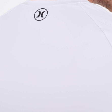 Lycra HURLEY - RASH SLIM FIT ICON CIRCLE LS WHITE