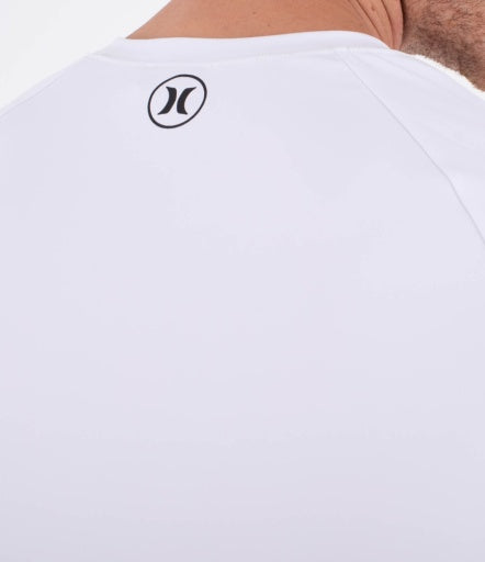 Lycra HURLEY - RASH SLIM FIT ICON CIRCLE LS WHITE