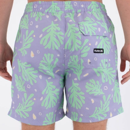 Boardshorts HURLEY - M VOLLEY ICON PRINTING PRESS CORAL LAVENDER MIST