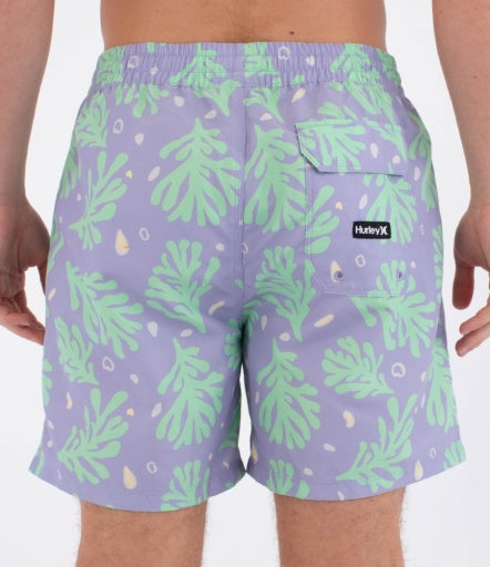Boardshorts HURLEY - M VOLLEY ICON PRINTING PRESS CORAL LAVENDER MIST
