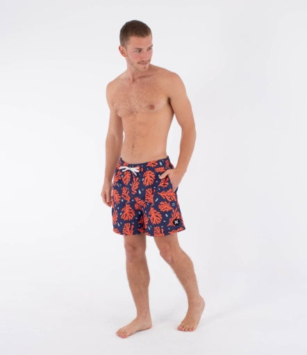 Boardshorts HURLEY - M VOLLEY ICON PRINTING PRESS CORAL DESTROYER