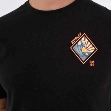 Tricou HURLEY - TEE SS PRINTING PRESS DISQUES BLACK