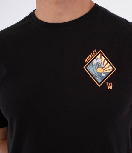Tricou HURLEY - TEE SS PRINTING PRESS DISQUES BLACK