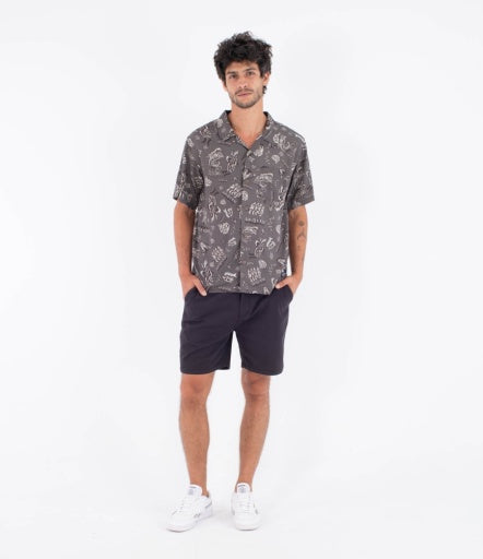 Camasa HURLEY - M WOVEN SS ETAM BLACK