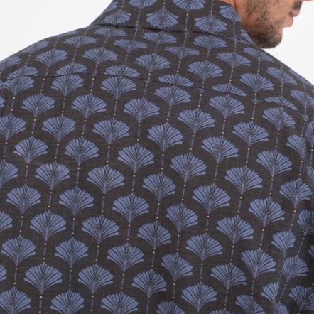 Camasa HURLEY - M WOVEN SS PRINTING PRESS ARBORE BLACK