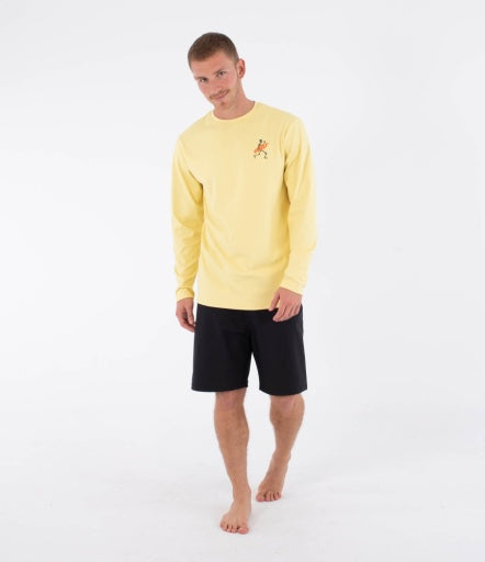 Lycra HURLEY - RASH REGULAR FLAMENGUE LS NECTARINE