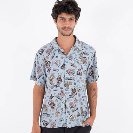 Camasa HURLEY - M WOVEN SS ETAM WORKER BLUE
