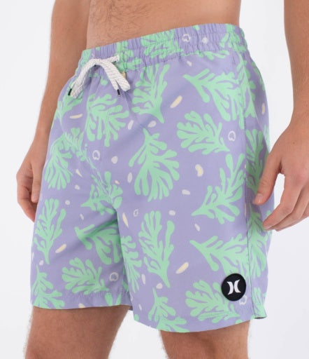Boardshorts HURLEY - M VOLLEY ICON PRINTING PRESS CORAL LAVENDER MIST