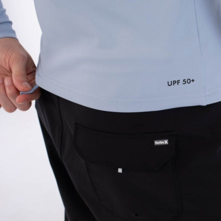 Lycra HURLEY - RASH SLIM FIT BOX LS SPRING BREEZE