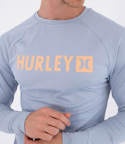Lycra HURLEY - RASH SLIM FIT BOX LS SPRING BREEZE