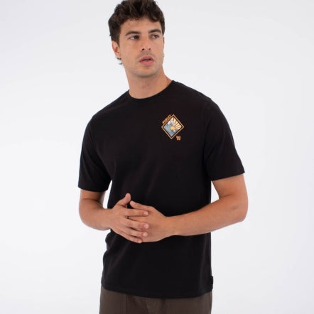 Tricou HURLEY - TEE SS PRINTING PRESS DISQUES BLACK