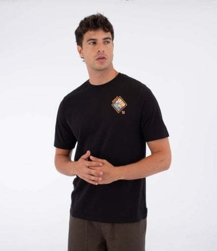 Tricou HURLEY - TEE SS PRINTING PRESS DISQUES BLACK